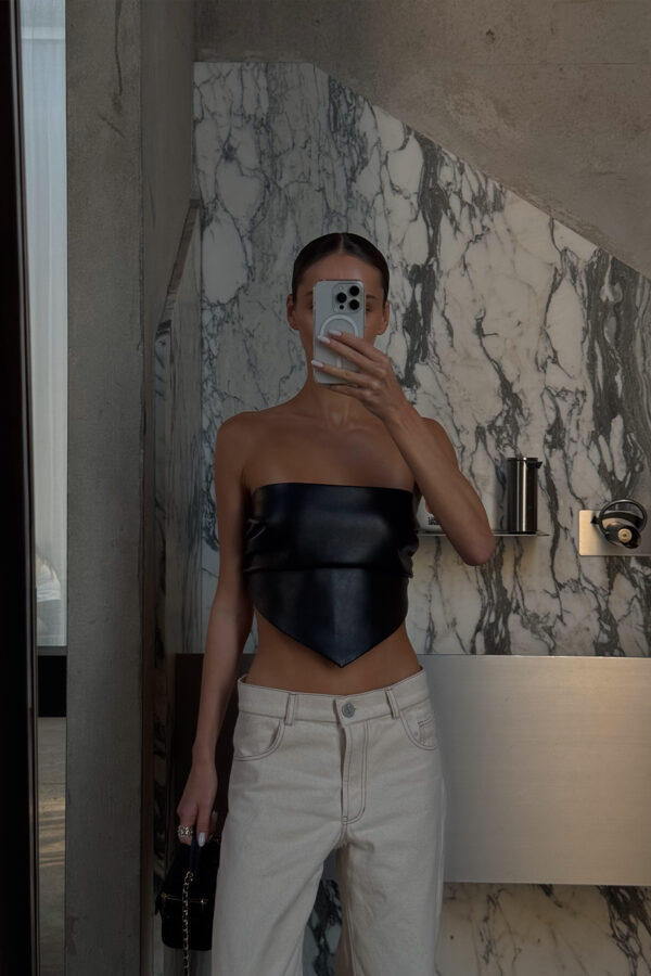 LEATHER TOP WRAP